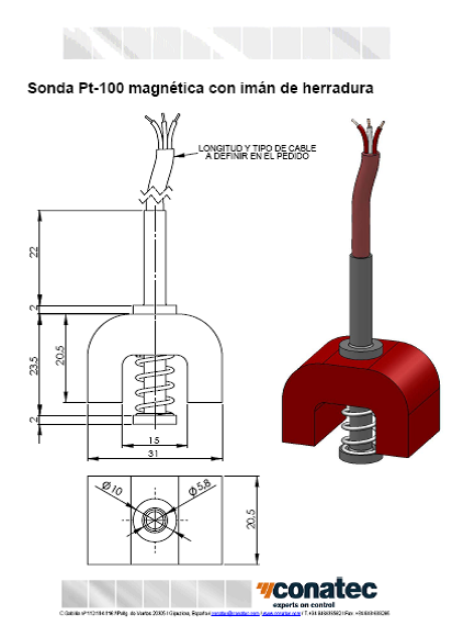 Pt100 magnetica