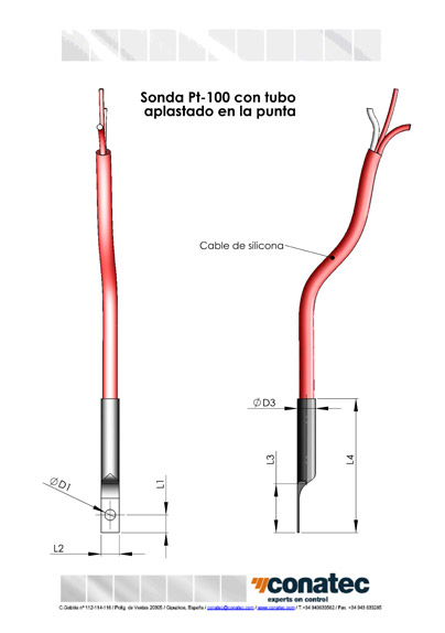 Pieza con cable de silicona