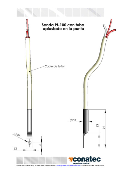 Pieza con cable de tefln