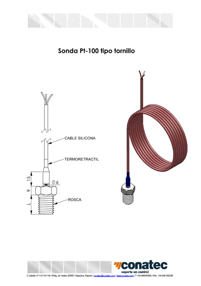 Sonda Pt-100 tipo tornillo