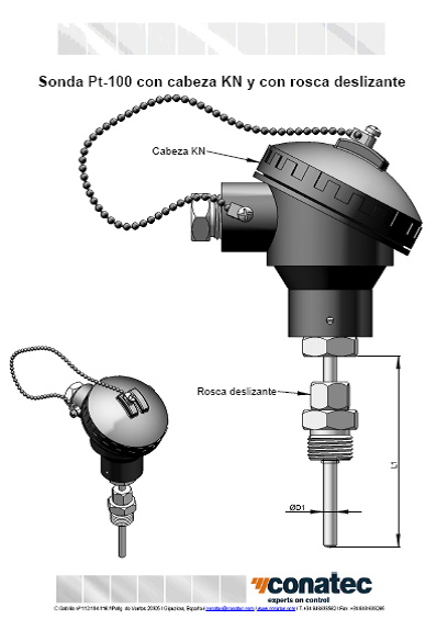 Probes with KN head and lead thread