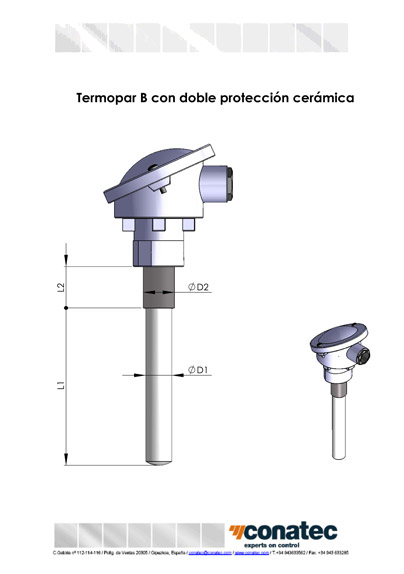 Probe with double ceramic protection 