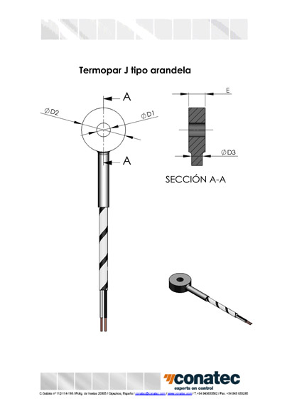 Thermocouple J washer type 