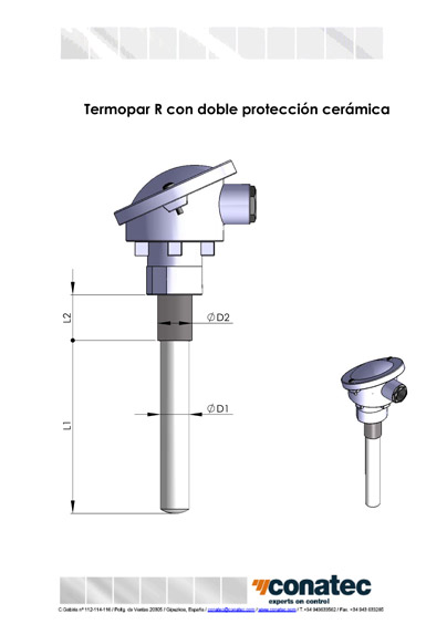 Probe with double ceramic protection 