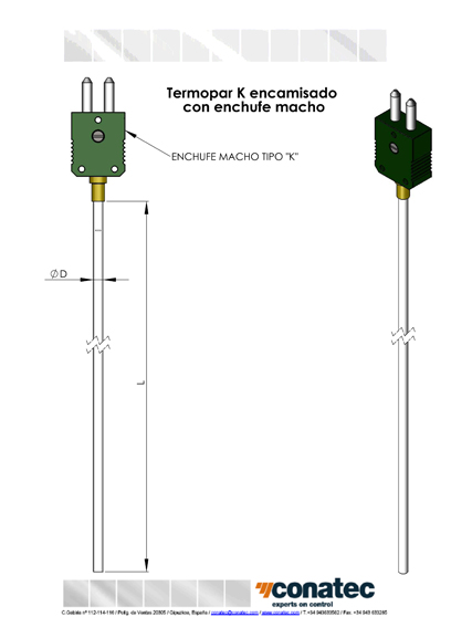 Mayo barro implicar Termopar K. Conatec